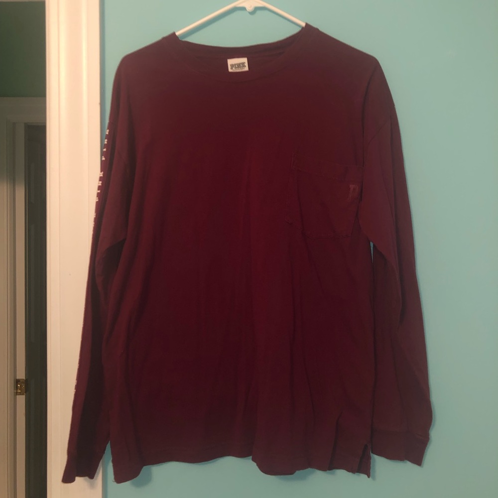 Burgundy Victoria Secret shirt